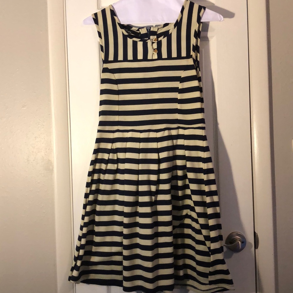 Dear Creatures Navy and Cream dress